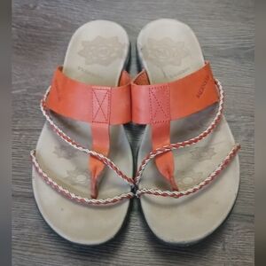 Merrell Thong Sandals Amber Lychee Coral Orange Sandals Travel Comfort Size 8
